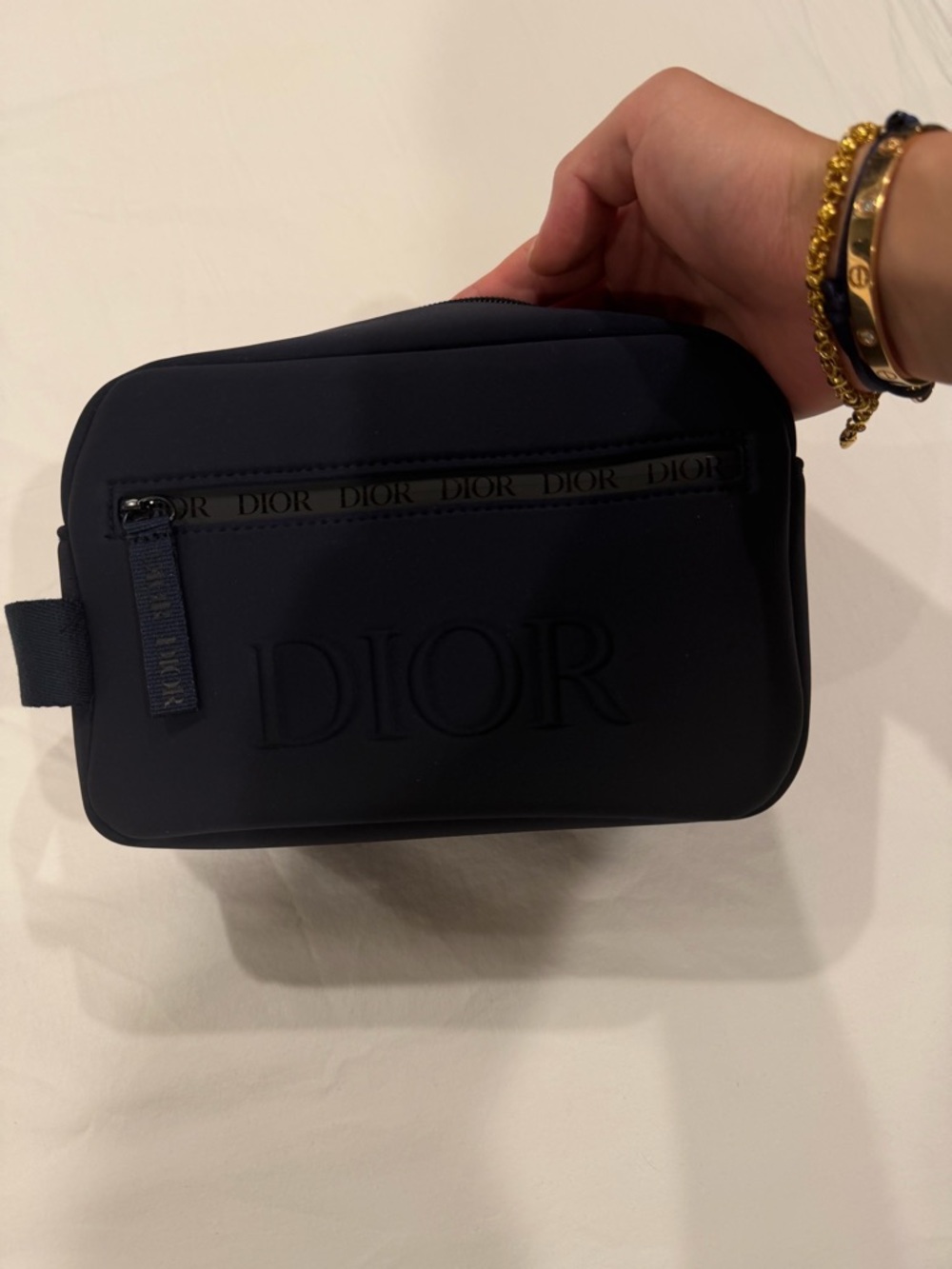 DIOR Embossed Logo Toiletry Pouch - Picture 5 of 5
